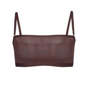 SKIMS Sheer Sculpt Bandeau Bra Espresso XXS NWT Strapless Shapewear‎